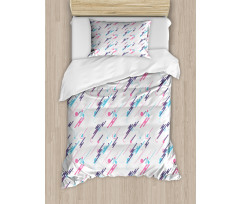 Eighties Style Futuristic Duvet Cover Set