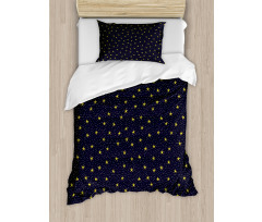 Yellow Stars and Dots Duvet Cover Set