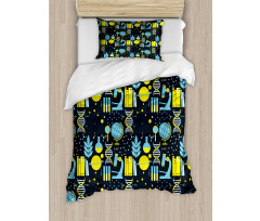 Science Class Pattern Duvet Cover Set