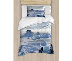 Arctic Winter Ice Lake Duvet Cover Set