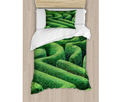 Green Plant Maze Park Duvet Cover Set