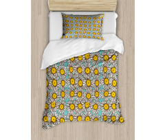 Sketch Daisies Duvet Cover Set