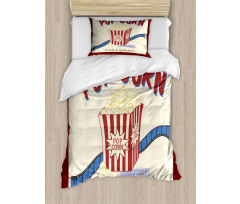 Pop Corn Tickets Duvet Cover Set