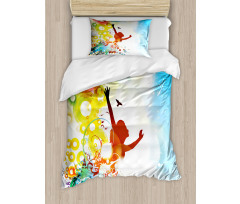 Abstract Woman Duvet Cover Set