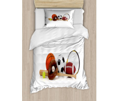 Assorted Sports Equipment Duvet Cover Set