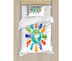 Children Pigeon Planet Duvet Cover Set