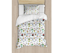 Nautical Cartoon Elements Duvet Cover Set