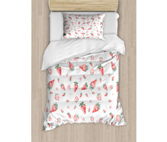 Grunge Fruit Pattern Duvet Cover Set