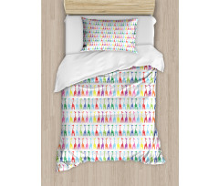 Abstract Bodies Dots Duvet Cover Set