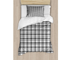 Black and White Grid Duvet Cover Set