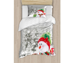 Snowy Woodland Holiday Duvet Cover Set