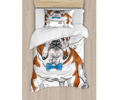 Hipster Dog Duvet Cover Set