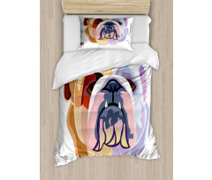 Abstract Dog Duvet Cover Set