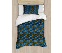 Abstract Oriental Motif Duvet Cover Set