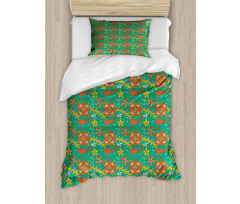 Dot Cartoony Nature Design Duvet Cover Set