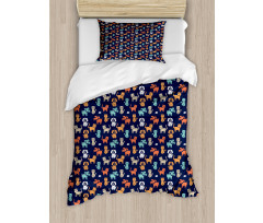 Cat Dog and Mouse Duvet Cover Set