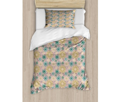 Oriental Floral Pattern Duvet Cover Set