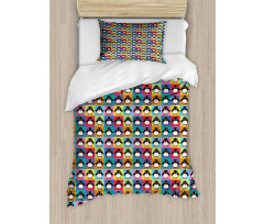 Colorful Frame Animals Duvet Cover Set