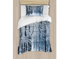 Snow Covered Forest Duvet Cover Set