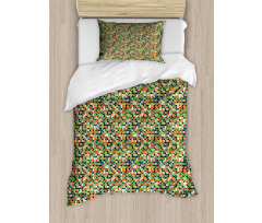 Silhouette Motif Abstract Duvet Cover Set