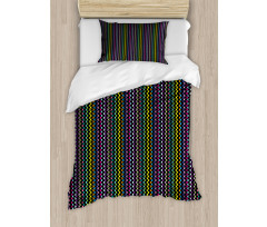 Curved Stripes Design Duvet Cover Set