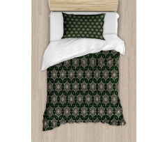 Floral Motif Timeless Retro Duvet Cover Set