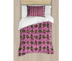 Roses and Gerbera Duvet Cover Set