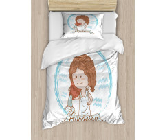 Girl with a Bucket Duvet Cover Set