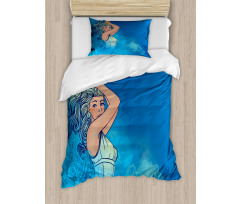 Woman Lady Arts Duvet Cover Set