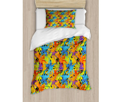 Color Splashes Funky Duvet Cover Set