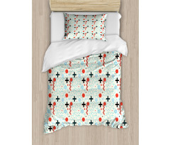 Circle Zig Zag Waves Duvet Cover Set