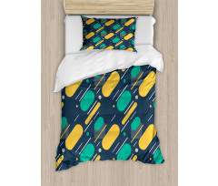 Lines Circles Colors Duvet Cover Set