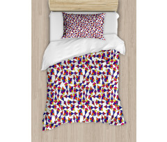 Abstract Shapes Dots Duvet Cover Set