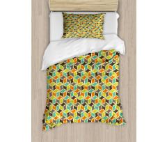 Hipster Geometric Tile Duvet Cover Set