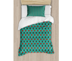 Geometric Retro Motifs Duvet Cover Set