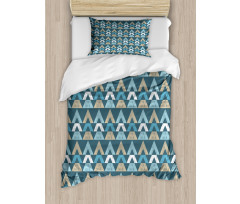 Sketchy Triangle Borders Duvet Cover Set