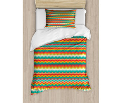 Geometric Abstract Wave Duvet Cover Set