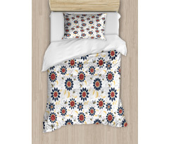 Sunflowers and Funny Bees Duvet Cover Set