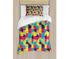 Mosaic Trapezoid Art Duvet Cover Set