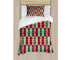 Colorful Squares Duvet Cover Set