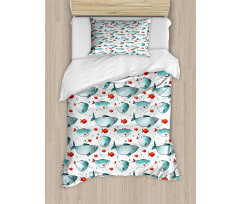 Subaquatic Animal Pattern Duvet Cover Set