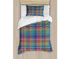 Crossed Stripes Design Duvet Cover Set