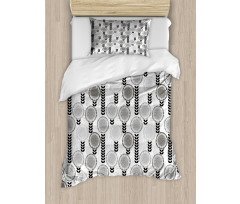 Greyscale Spring Bloom Duvet Cover Set