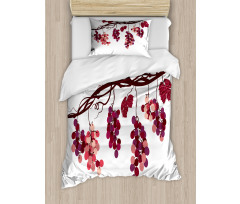 Vine Colorful Grapes Duvet Cover Set