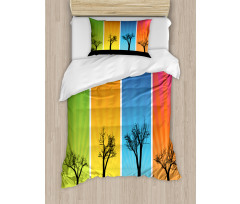 Colorful Banners Autumn Duvet Cover Set