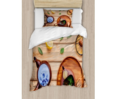 Herbal Pot Rustic Duvet Cover Set