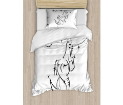 Sketch Goat Duvet Cover Set