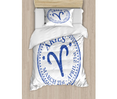 Vintage Stamp Sign Duvet Cover Set