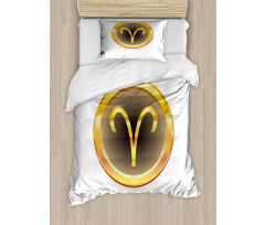 Yellow Round Sign Duvet Cover Set