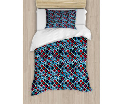 Abstract Squares Design Duvet Cover Set